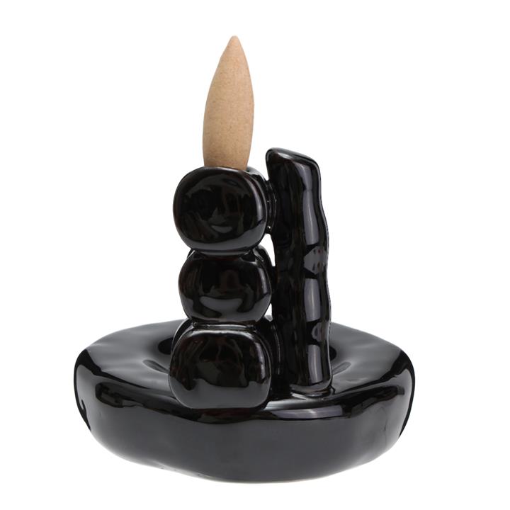 Ceramic Backflow Smoke Incense Burner Buddhist Cones Holder