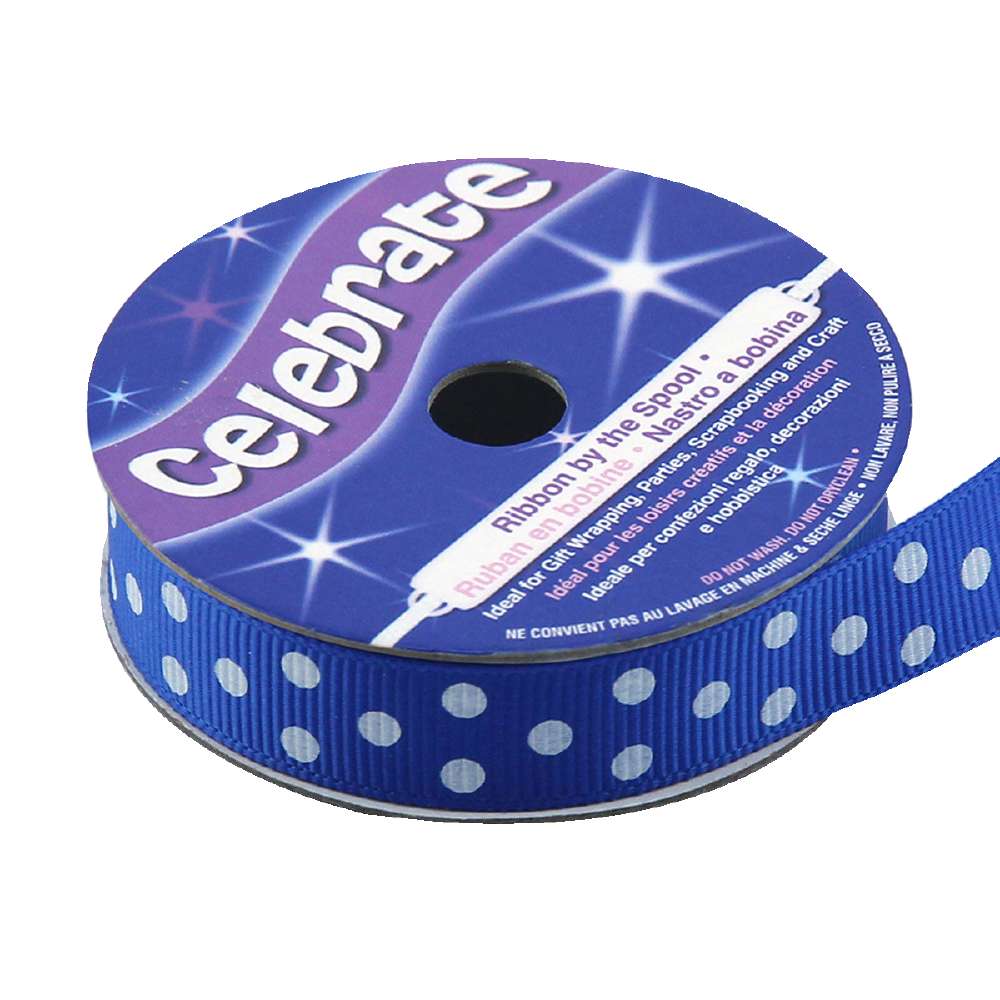 Celebrate 12 mm Small Spots Grosgrain Ribbon