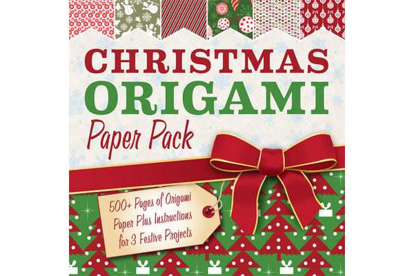 Christmas Origami Paper Pack - 500+ Sheets of Origami Paper Plus Instructions for 3 Festive Projects