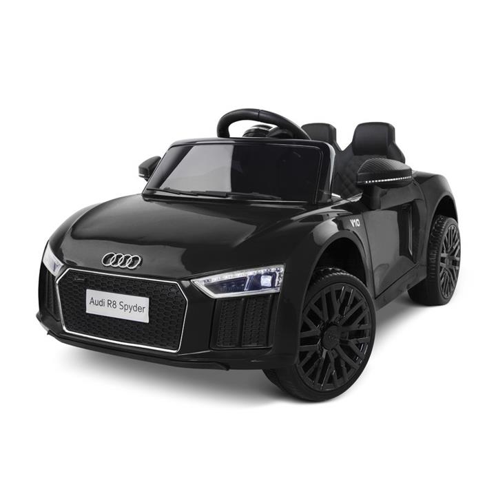 Childs Ride On Car Electric Ute Remote Music Battery Licensed Audi R8 Black