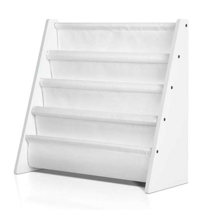 Children's Bookshelf Book Display Shelf Magazine Rack for School Home Office White