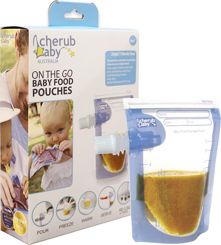 Cherub Baby On The Go Food Pouch X 20