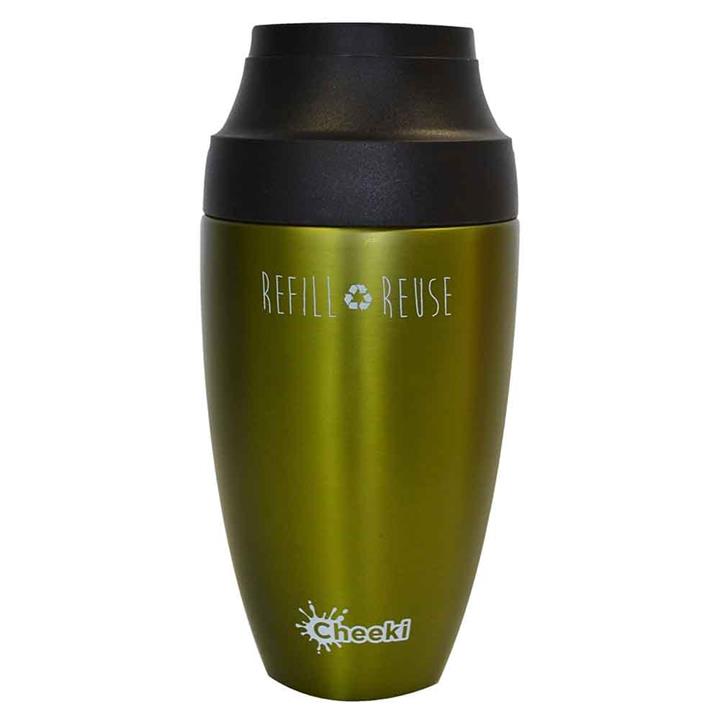 Cheeki Leakproof Coffee Mug 350ml - Olive