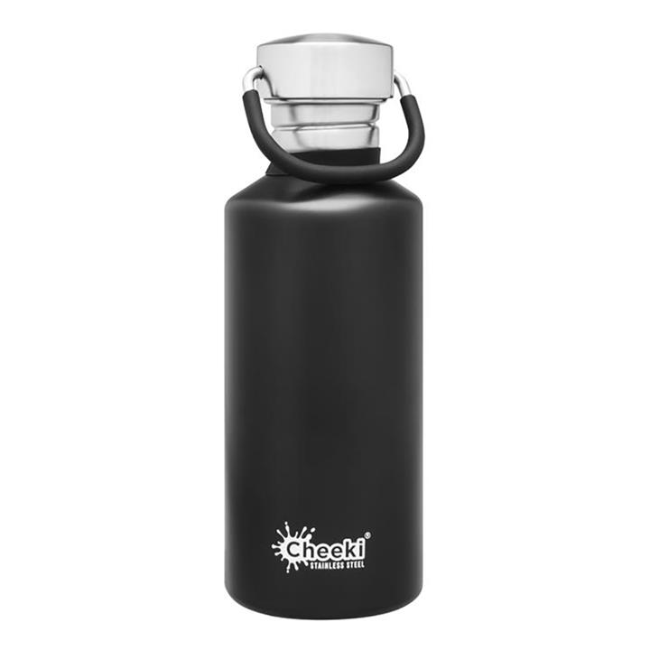 Cheeki Single Wall Water Bottle 500ml - Matte Black