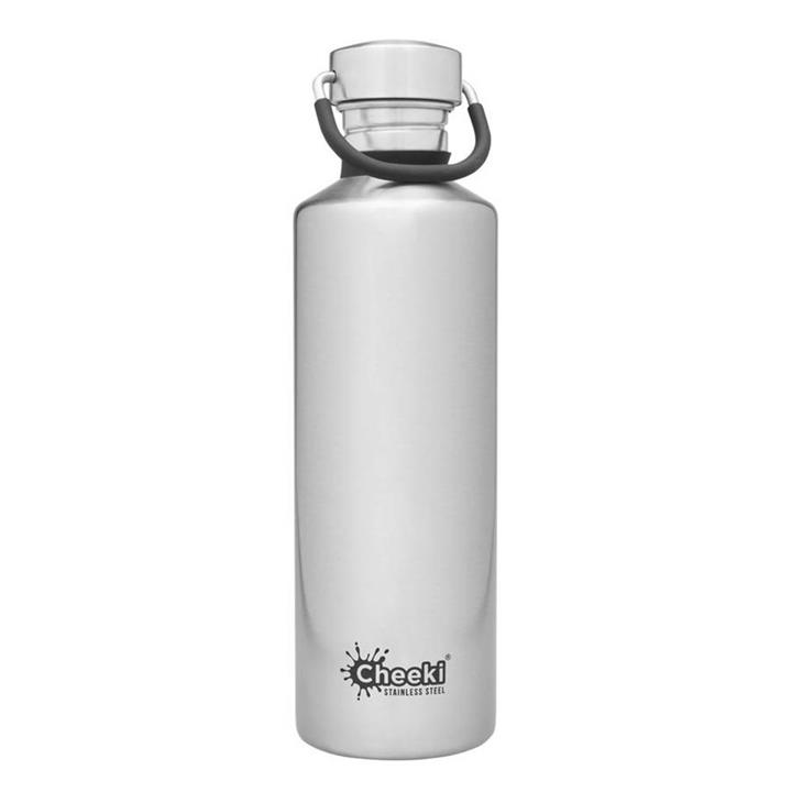 Cheeki Single Wall Water Bottle 750ml - Silver