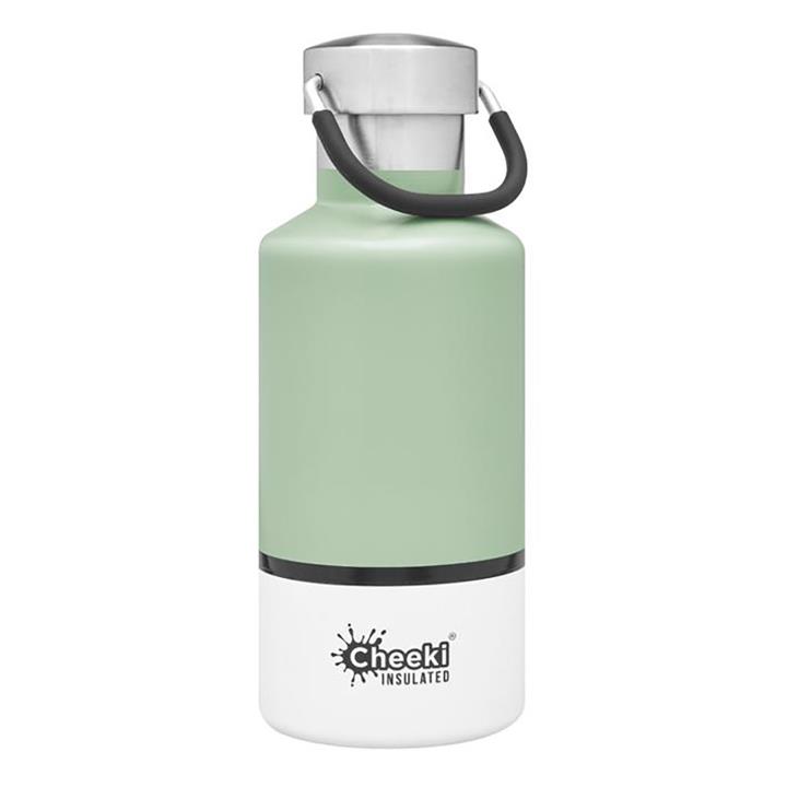 Cheeki Insulated Water Bottle 400ml - Pistachio White