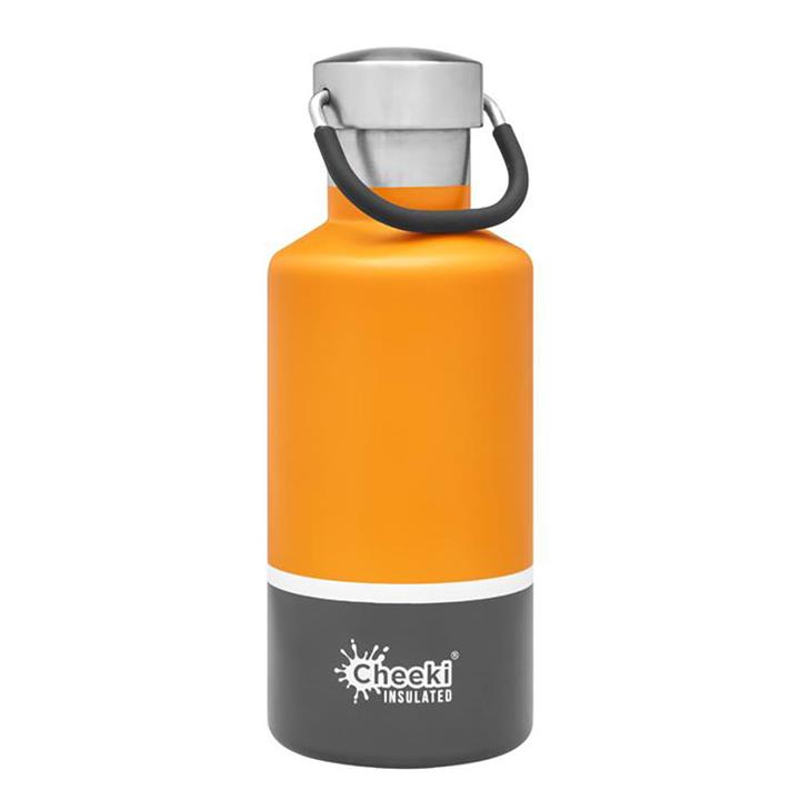 Cheeki Insulated Water Bottle 400ml - Sunshine Grey