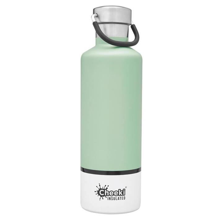 Cheeki Insulated Water Bottle 600ml - Pistachio White