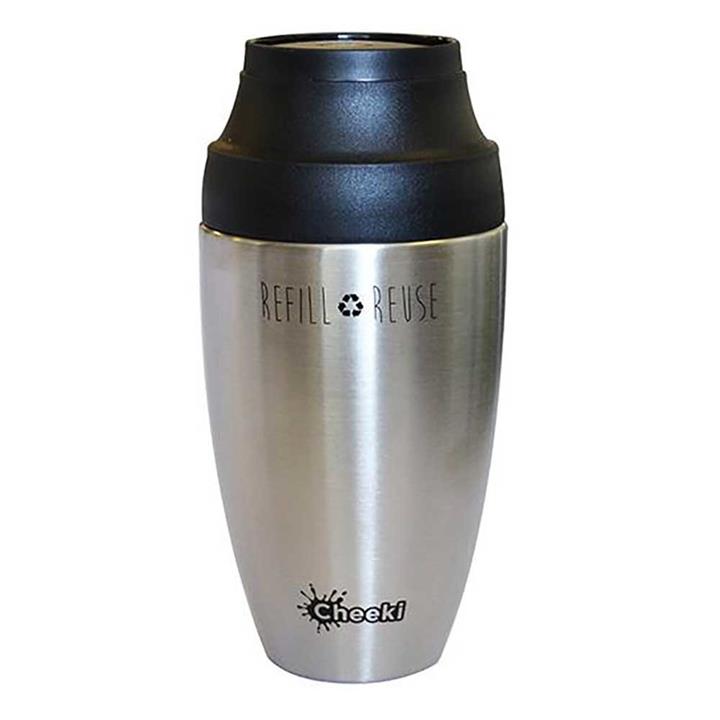 Cheeki Leakproof Coffee Mug 350ml - Silver