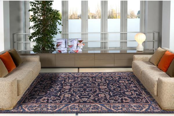 Classic Pattern Navy Blue Rug 280x190cm