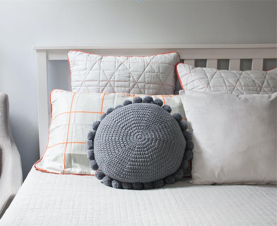 Closely Knit Soleil Pom Pom Cushion | Various Colours