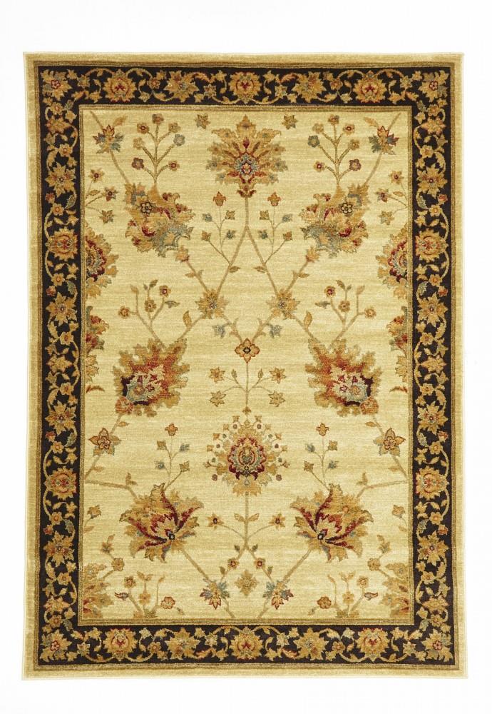 Classic Chobi Design Rectangular Floor Rug - Ivory