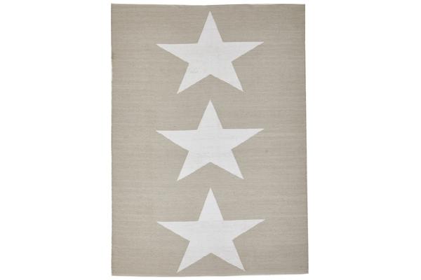 Coastal Indoor Out door Rug Star Taupe White 270x180cm