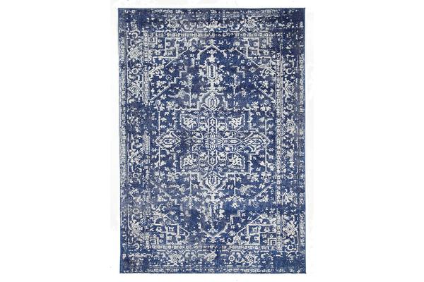 Contrast Navy Transitional Rug 400x300cm