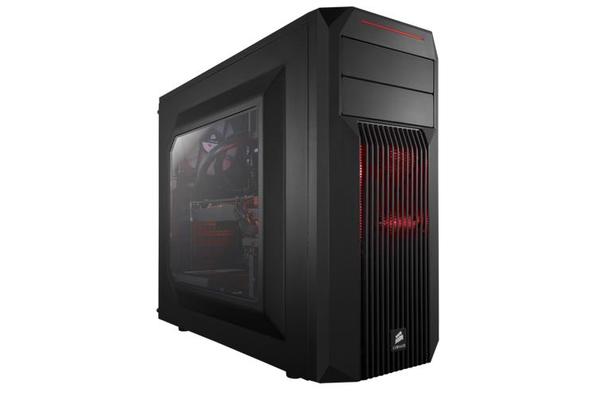 Corsair SPEC-02 ATX Case with Red LED 7x PCI Slots Supports Mini-ITX, mATX, ATX.