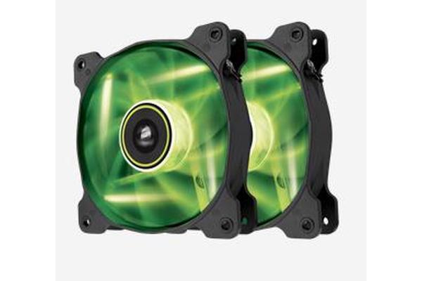 Corsair SP 120mm Fan with Green LED High Pressure. Twin Pack!