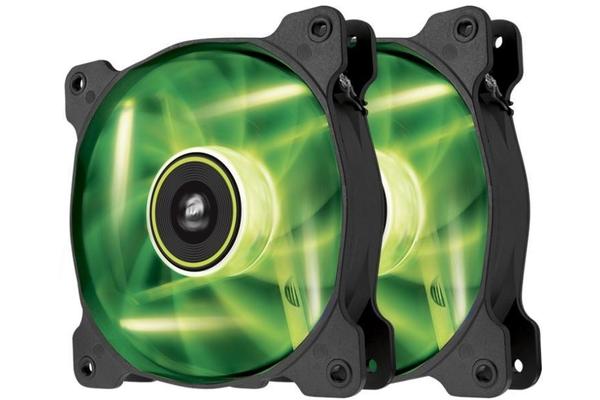 Corsair SP 140mm Fan with Green LED High Pressure Twin Pack!