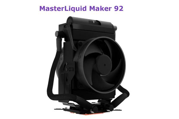 Coolermaster MasterLiquid Marker 92, Unique liquid and air all-in-one Intel CPU Cooler. Vertical and horizontal mode, compact design.