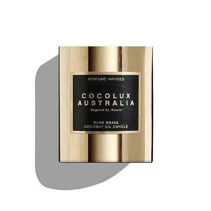 Cocolux Australia Luna Brass Candle | Island Fig, Cassis & Peach