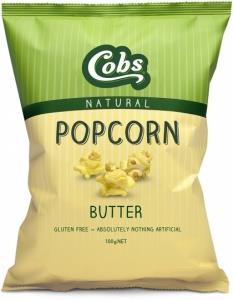 Cobs Natural Butter Popcorn G/F 12x100g