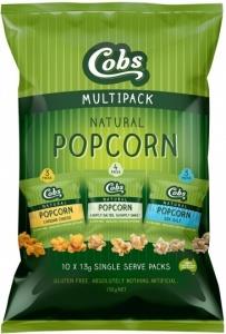 Cobs Natural Multipack Popcorn G/F (10Pk) 4x130g