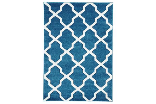 Cross Hatch Modern Rug Blue 170x120cm