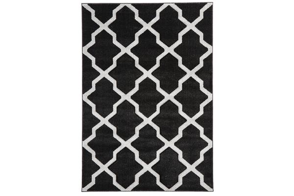 Cross Hatch Modern Rug Charcoal 330x240cm