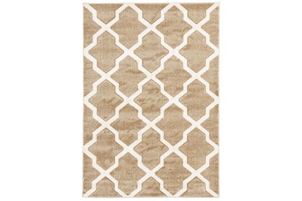 Cross Hatch Modern Rug Beige 330x240cm