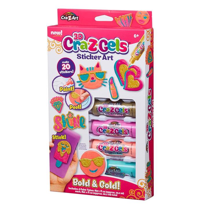 Cra-Z-Gels 3D Sticker Art Pack in Bold and Gold