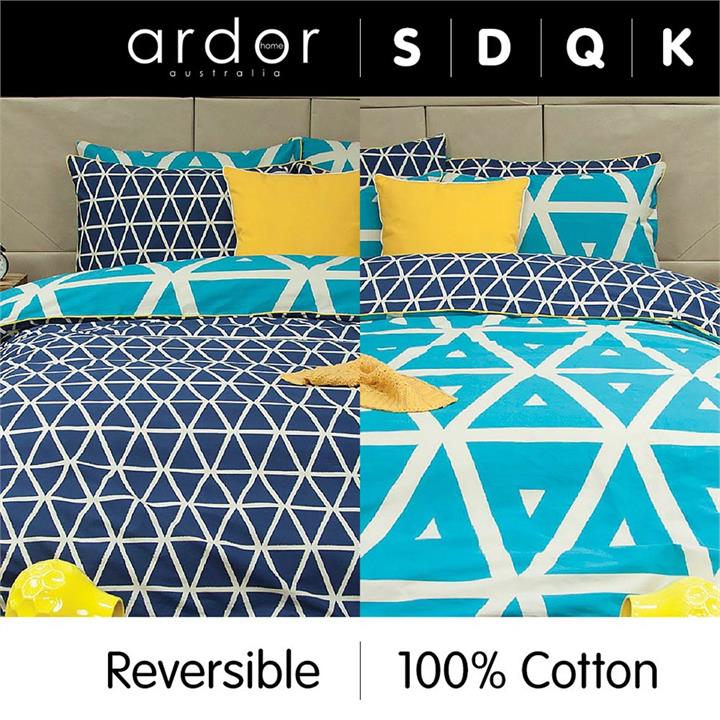 Cronombie Teal - Reversible Quilt Cover Set 100% Cotton