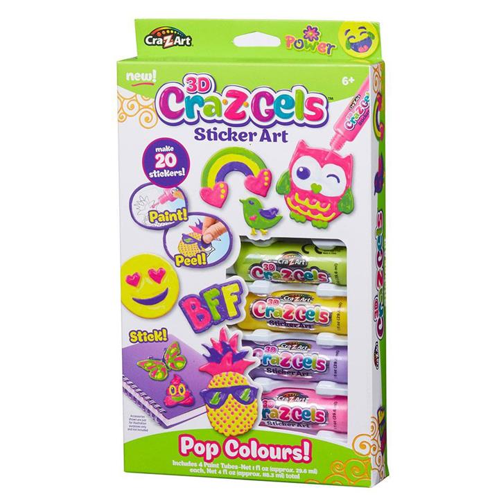 Cra-Z-Gels 3D Sticker Art Pack in Pop Colours