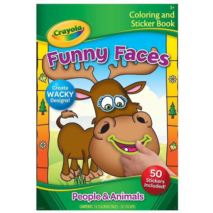 Crayola Colour & Sticker Funny Faces Set