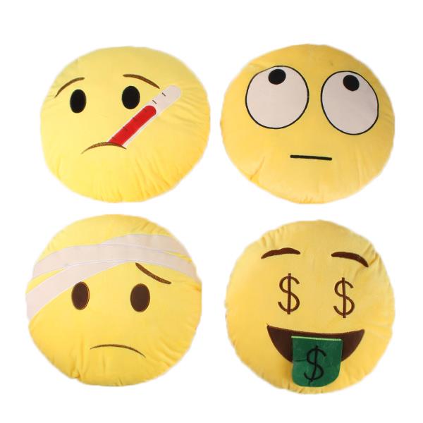 Creative Emoji Expression Throw Pillow Plush Sofa Bed Car Cushion Birthday Gift Trick Toys