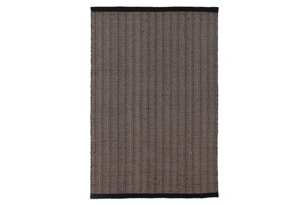 Cuba Flatweave Black Wool Rug 225x155cm