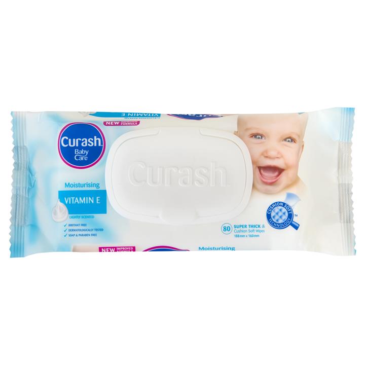 Curash Babycare Baby Wipes with Vitamin E X 80