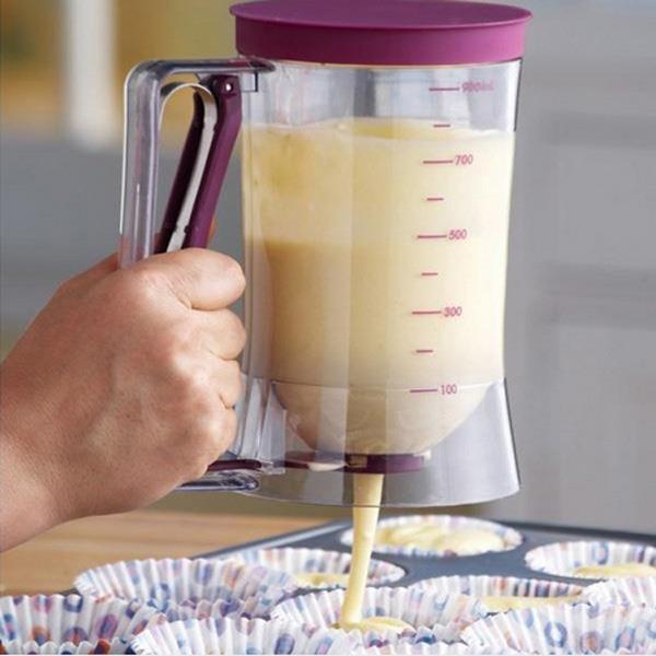 Cup Cake Batter Dispenser Pan Cake Cookie Cake Muffins Batter Dispenser Kitchen Easy Pour Kitchen Tool