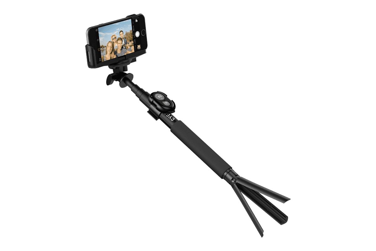 Cygnett Selfie Snap Aluminium Selfie Stick with Bluetooth Button and Tripod (CY1735UNSES)