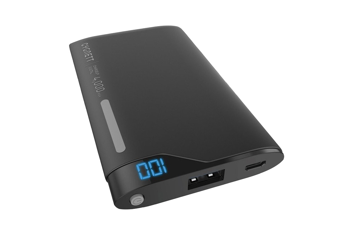 Cygnett ChargeUp 4000mAh Digital Power Bank - Black (CY1997PBCHE)