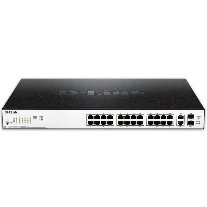 D-Link Dgs-1100-26Mp 26-Port Switch With 24 Poe And 2 Combo Utp/Sfp Ports (370W