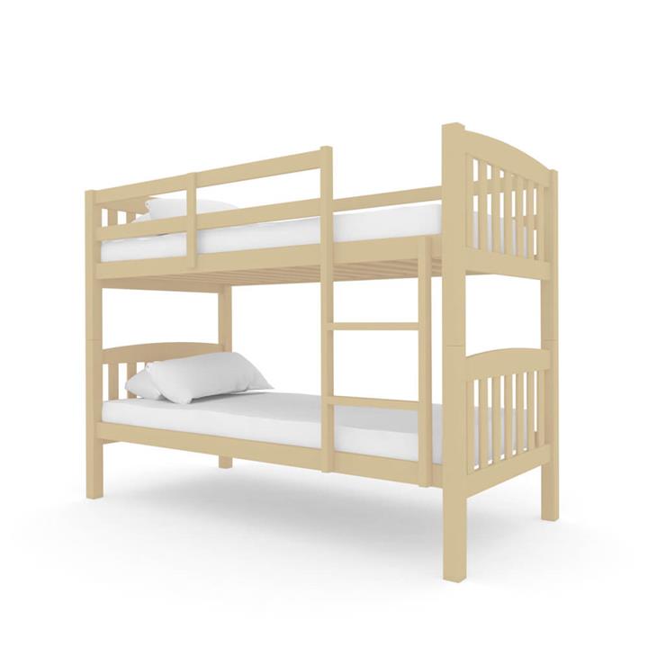 Dante 2-in-1 Solid Pine Timber Bunk Bed - Natural