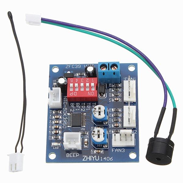 DC 12V Four Wire Thermostat PWM Fan Speed Controller Module