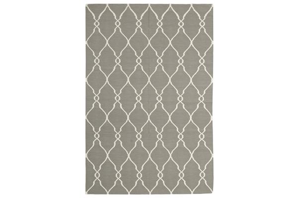 Delica Flat Weave Rug Grey 280x190cm