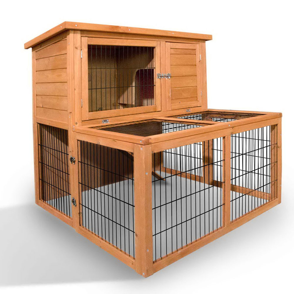 Deluxe Rabbit Cage Hutch with UnderRun