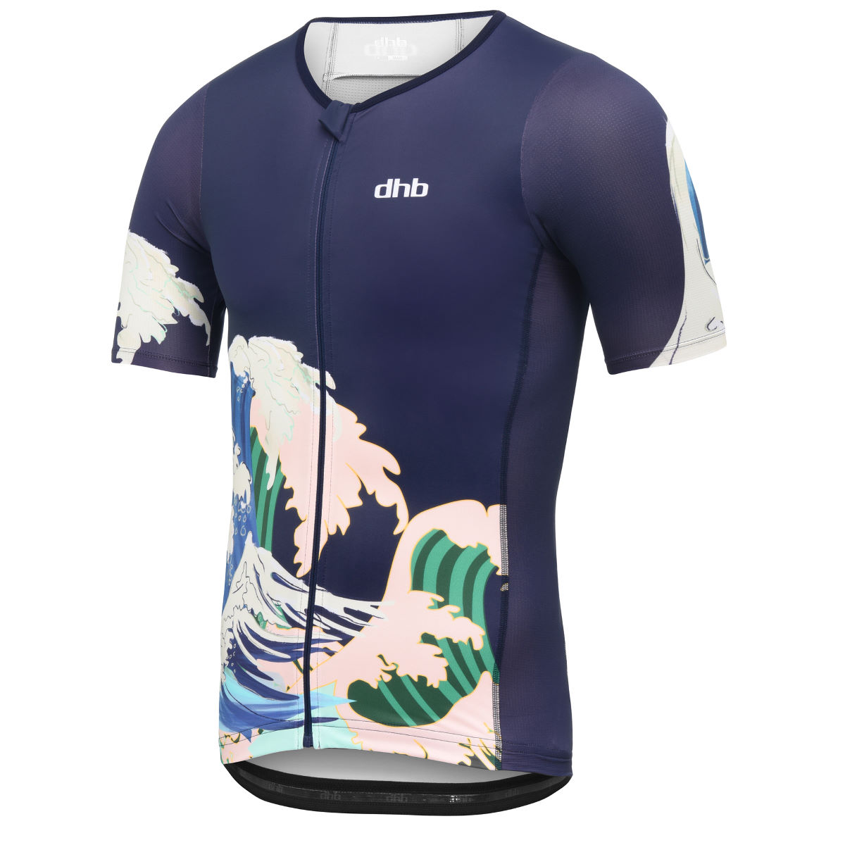 dhb Blok Tri Short Sleeve Top - Wave - Extra Large Navy/Multi