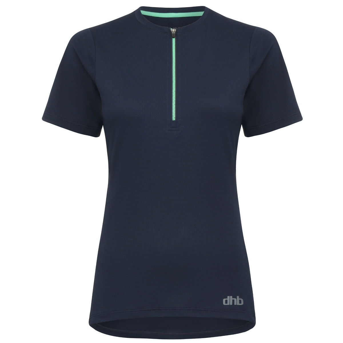 dhb Women's 1/2 Zip Short Sleeve Trail Jersey - UK 14 Navy