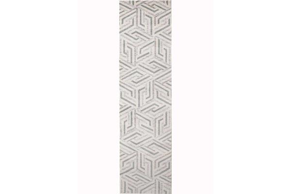 Divinity Link Teal Modern Runner Rug 300x80cm