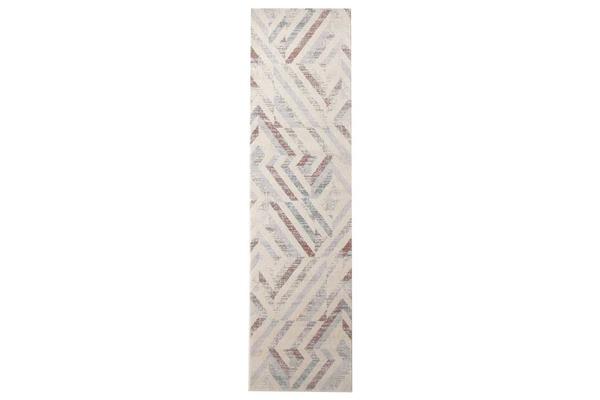 Divinity Slant Grey Modern Runner Rug 300x80cm