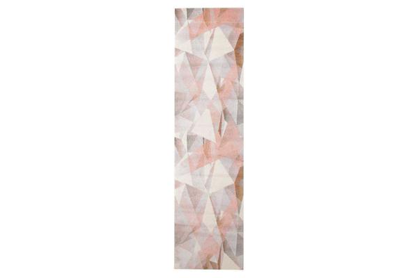 Divinity Shatter Blush Modern Runner Rug 300x80cm