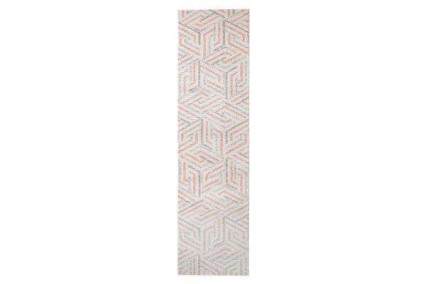 Divinity Link Pink Modern Runner Rug 300x80cm