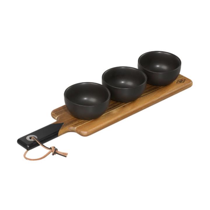 Dip Bowls And Serving Board Set